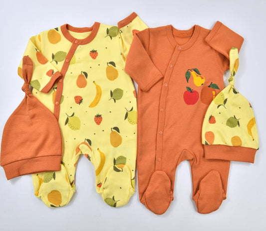 2pcs Fruits romper set