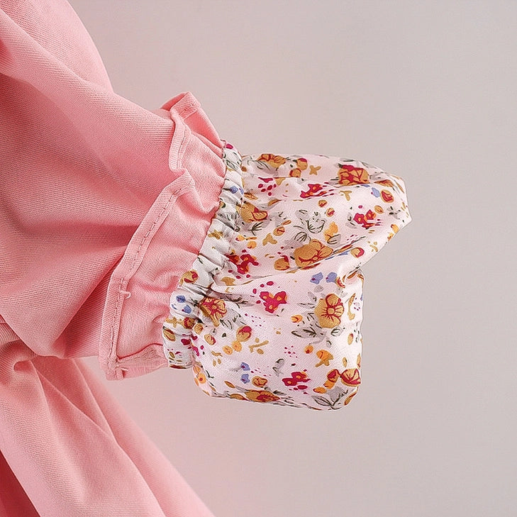 1pc Baby Girl Floral Cotton Tops Coat Jacket