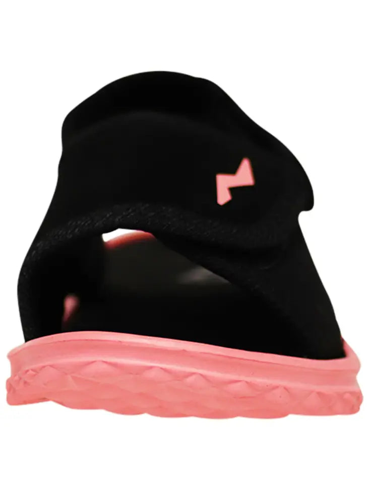 Norty - Toddler Youth Boys and Girls Adjustable Strap Sport Sandal 41832 - Black/Fuchsia