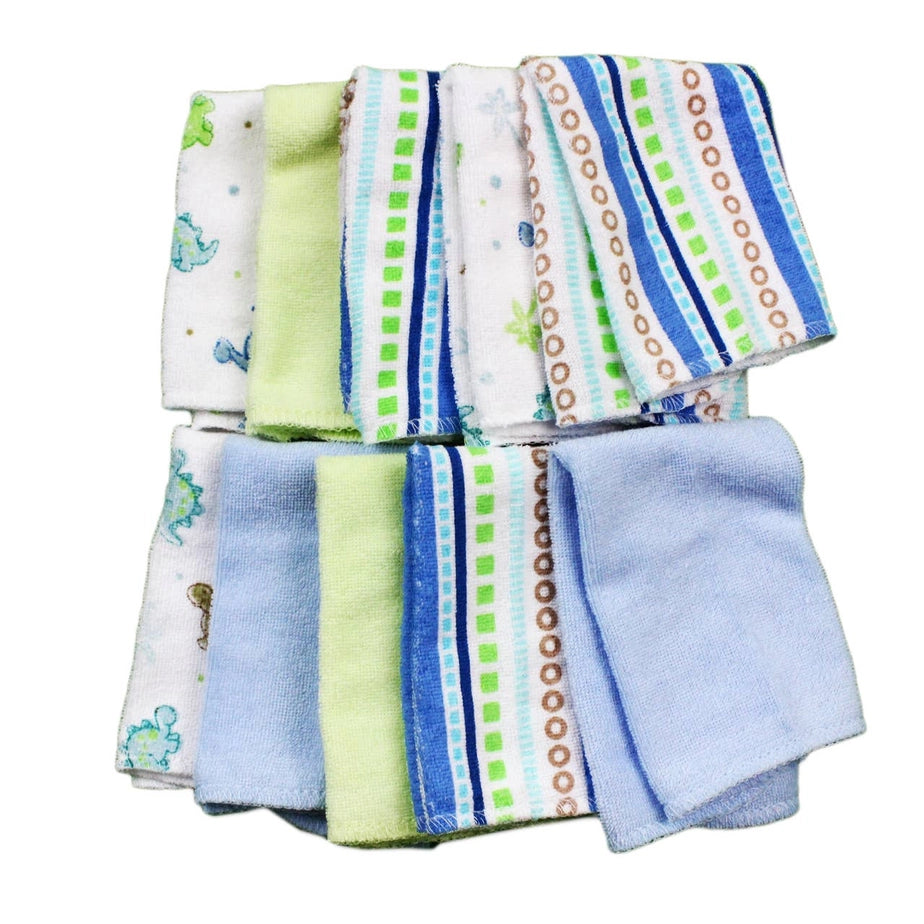 10 Pack Washcloth - Blue Lines