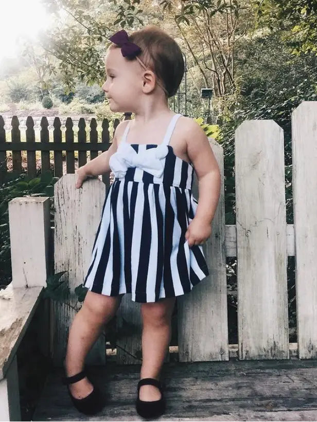 Sale Black White Striped Baby Girl Organic Tunic Top Dress