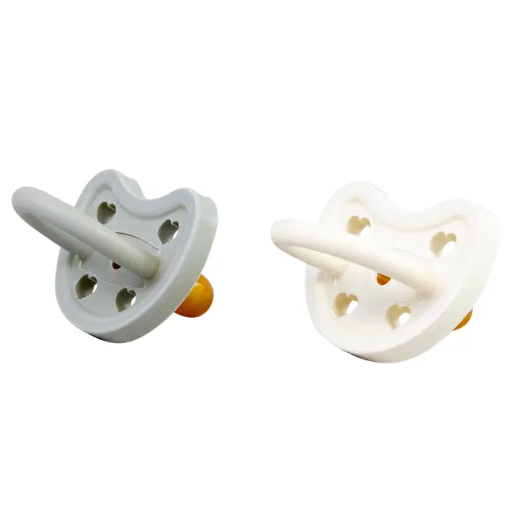 Natural 2 Pk Rubber Pacifier - Grey - 0-3 Months