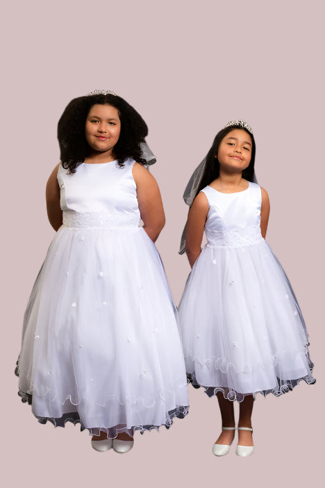 Lace Trim Tulle Dress