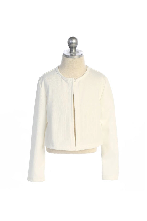 Plain cardigan sweater with long sleeves