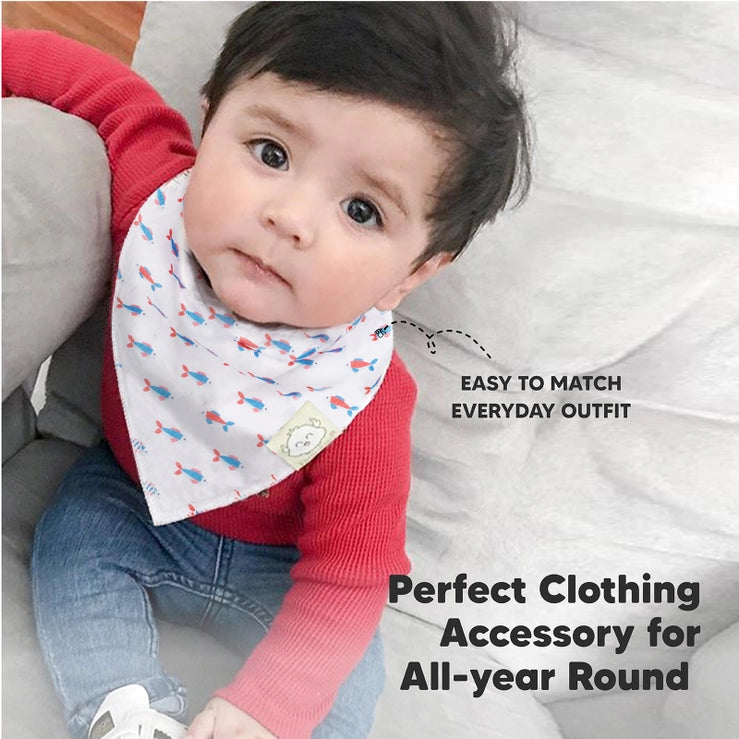 8-pack Baby Bandana Bibs For Boys and Girls