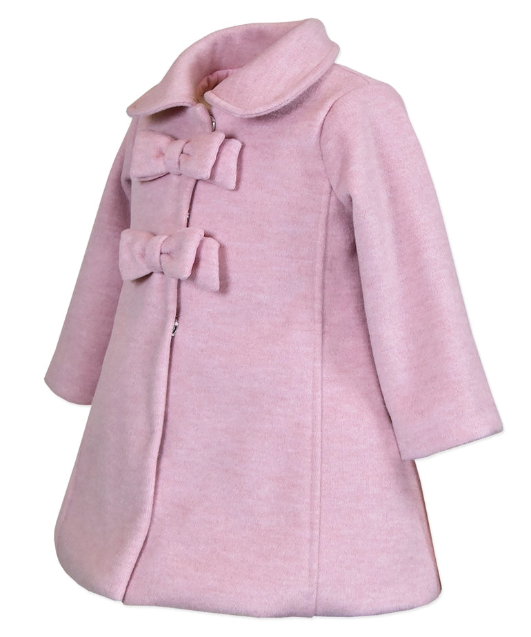 2 Bow Pink Car Coat