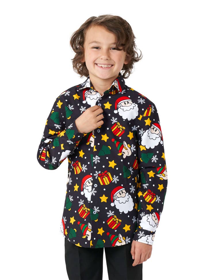 Boys Santa Elves Black