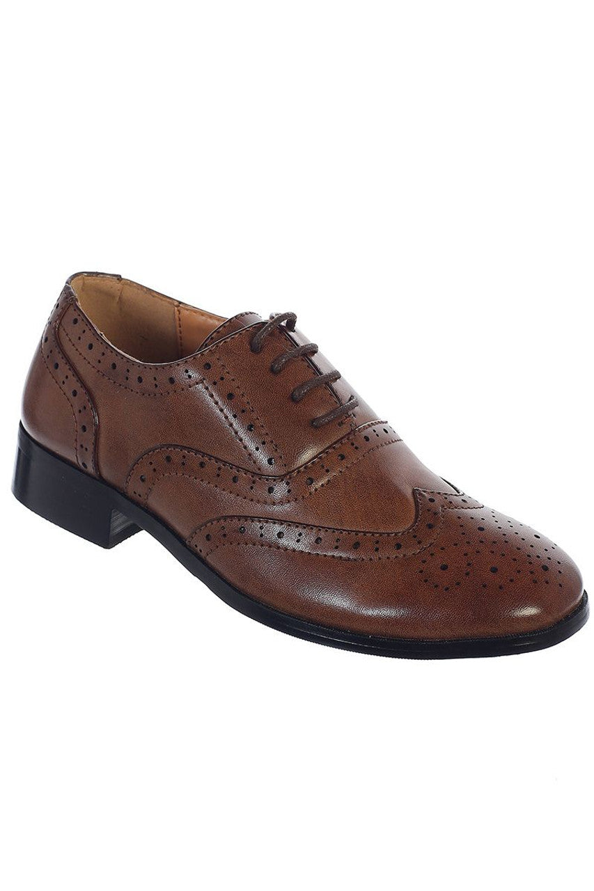 Tip Top Kids S121 Boy's Brown Formal Wear Shoes