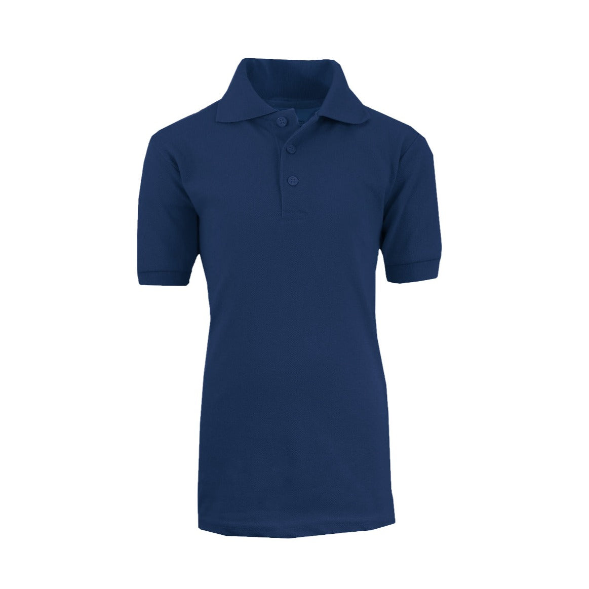 Boys' School Uniform Polo Shirt - Light Blue, Navy