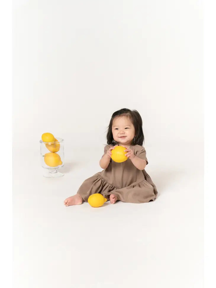 Baby Hi-Low Drop Waist Dress - Mocha