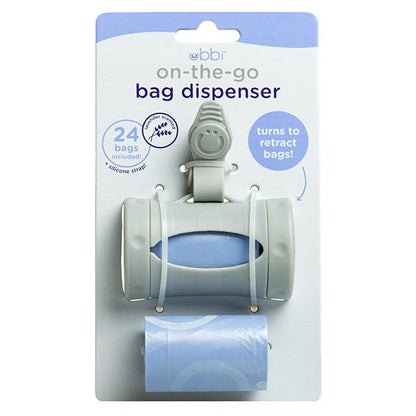 Gray Retractable Bag Dispenser