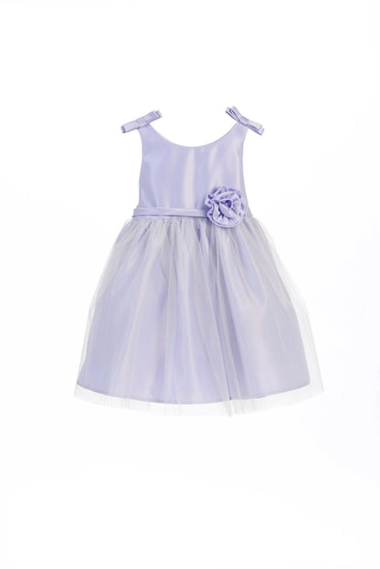 Satin & Tulle with Double Bow Shoulder