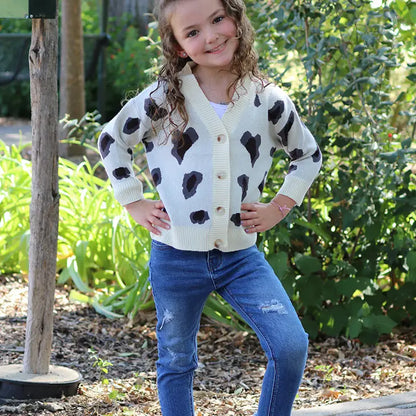 Animal Spotted Printed Cardigan.