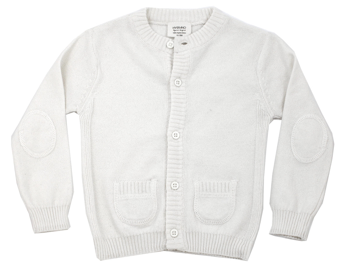 Baby Classic Side Rib Cardigan Sweater Knit (Organic Cotton)