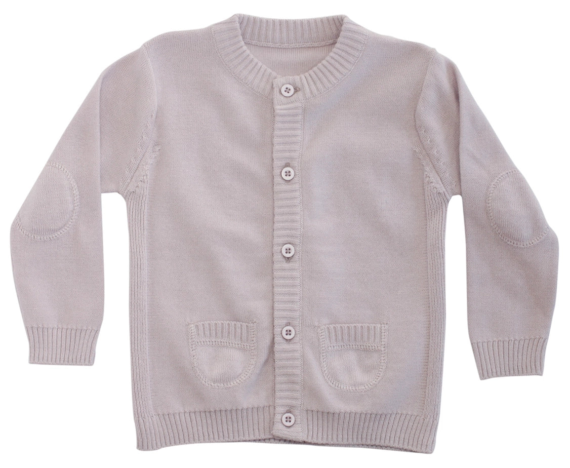 Baby Classic Side Rib Cardigan Sweater Knit (Organic Cotton)