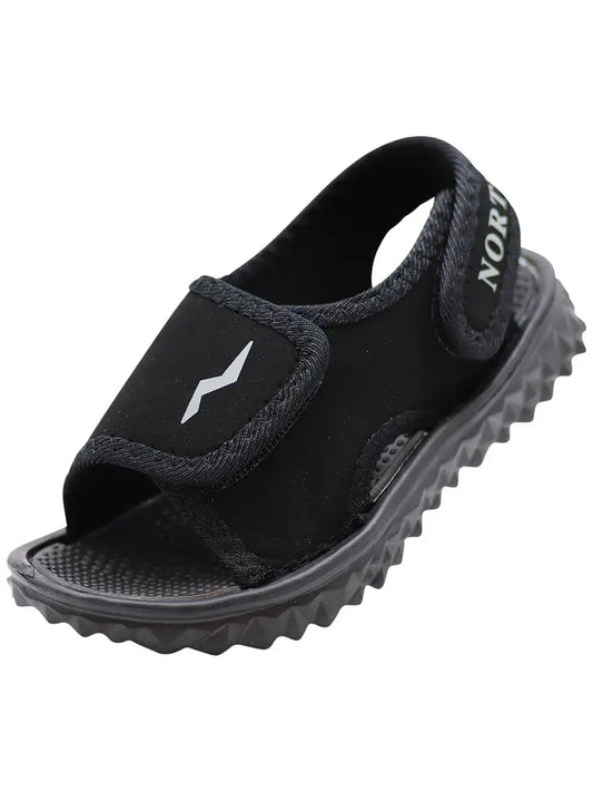 Norty - Toddler Youth Boys and Girls Adjustable Strap Sport Sandal 41832 - Black/Fuchsia