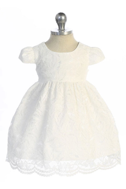 Lace V Back Bow Baby Dress