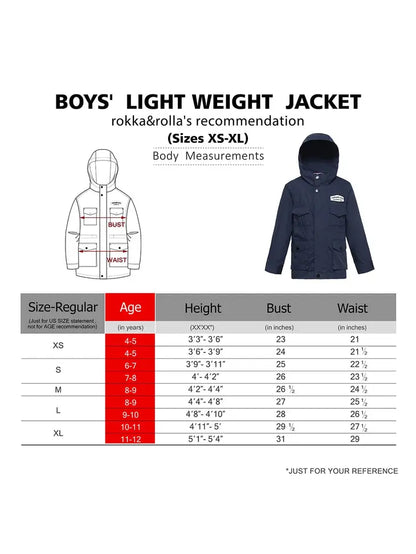 Boys' Lightweight Casual Zip-Up Field Jacket