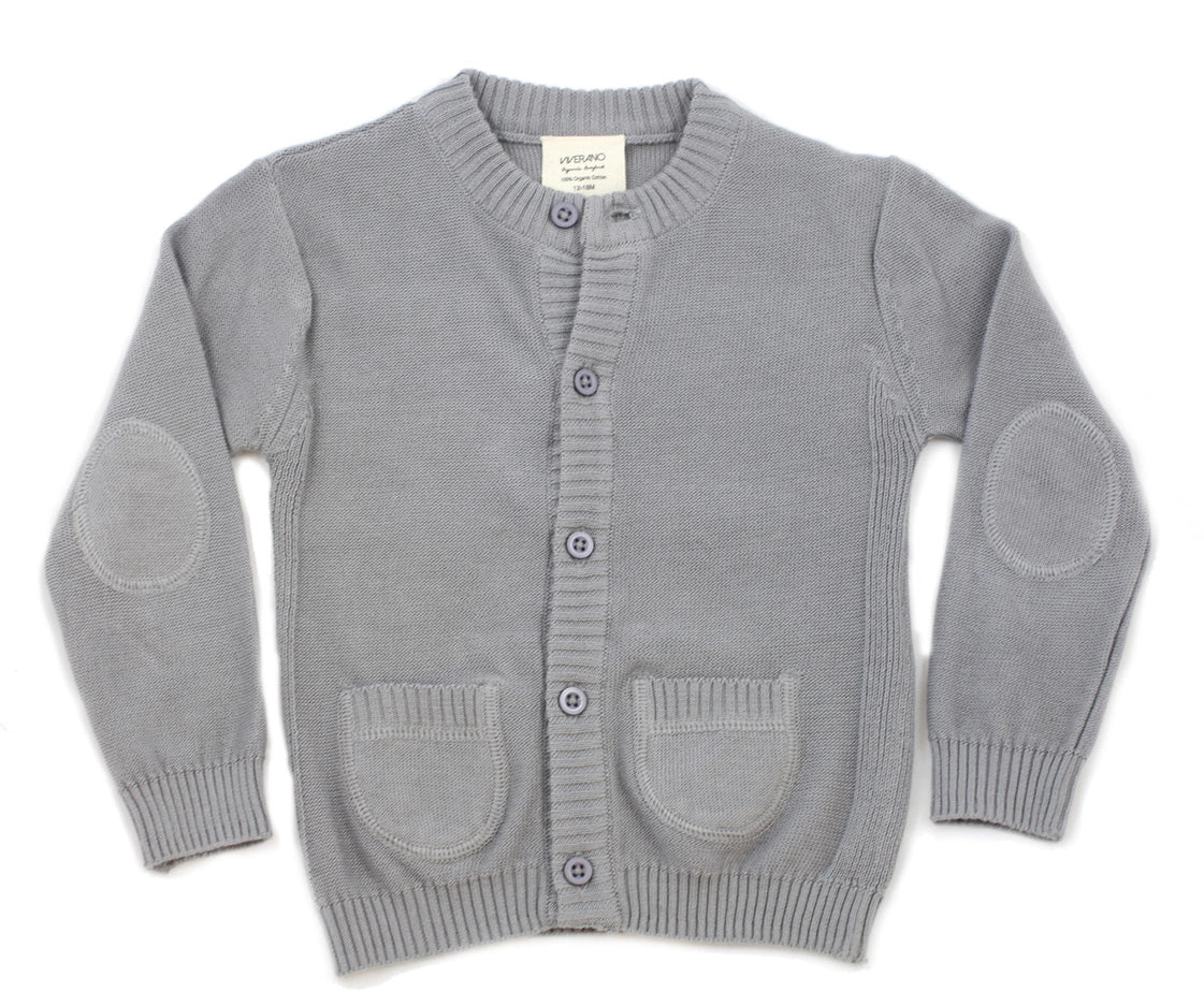 Baby Classic Side Rib Cardigan Sweater Knit (Organic Cotton)