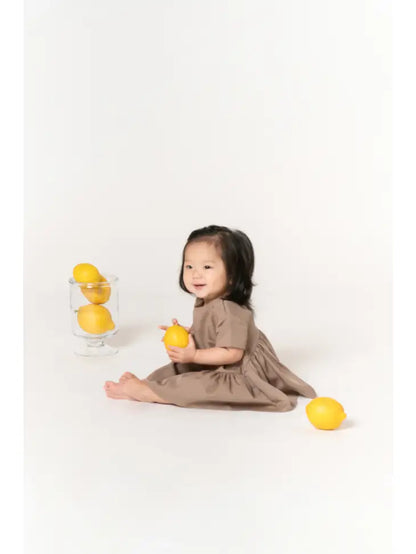 Baby Hi-Low Drop Waist Dress - Mocha