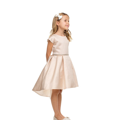 Shimmer Jacquard Hi-Low Cocktail Dress