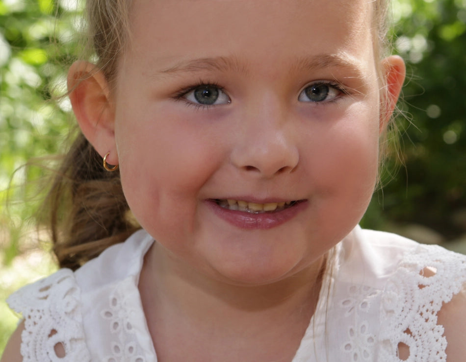 14K Gold-Plated Endless Hoop Earring For Children and Babies