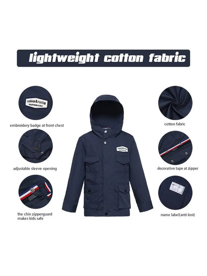 Boys' Lightweight Casual Zip-Up Field Jacket