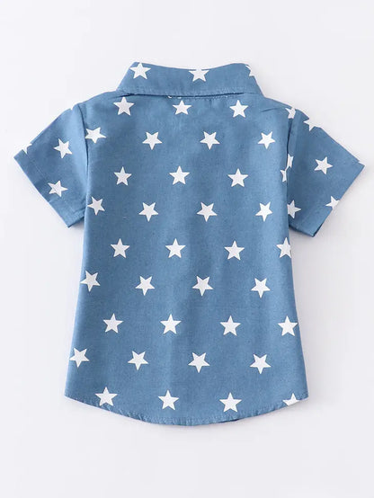 Navy Star Pocket Shirt