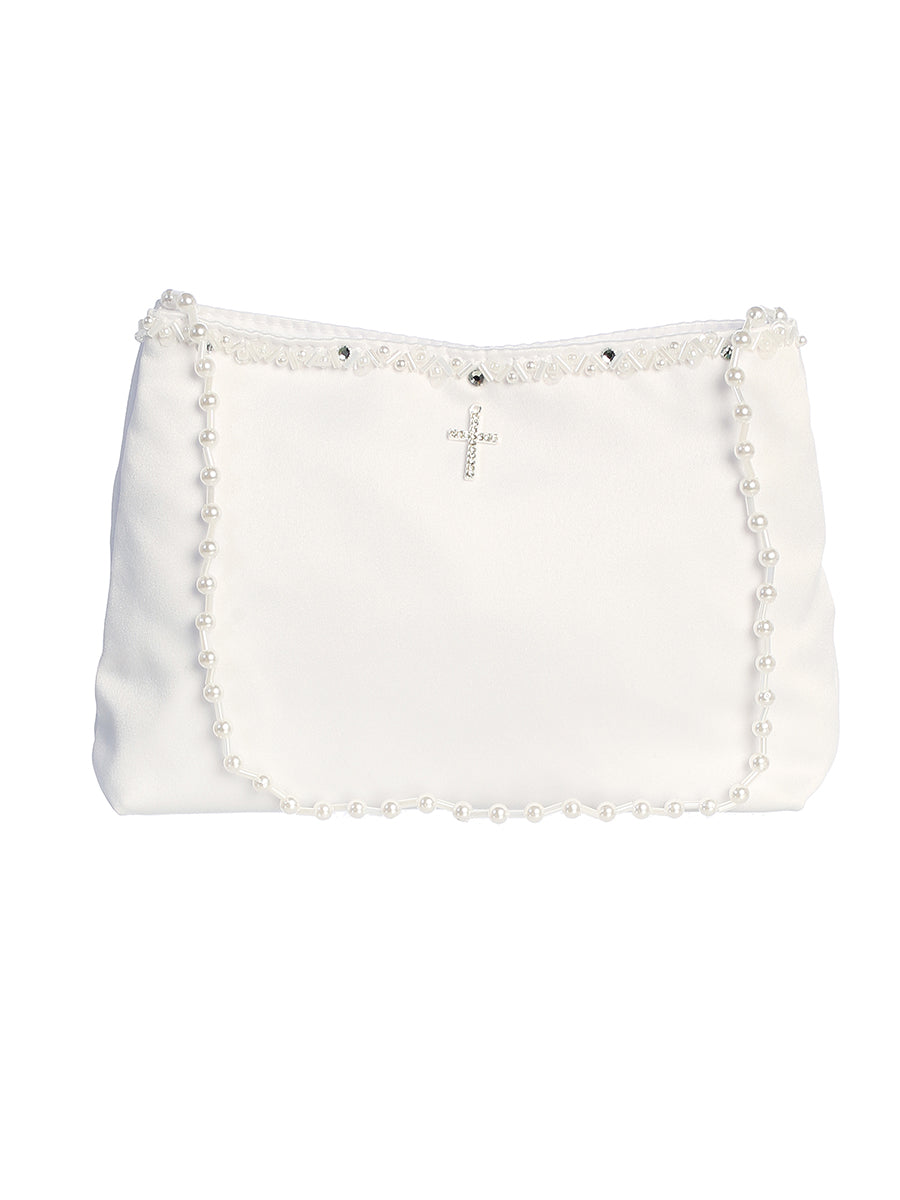 POCKET BOOK BAG WITH RHINESTONE CROSS