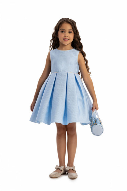 Blue dress and jacket set for girls