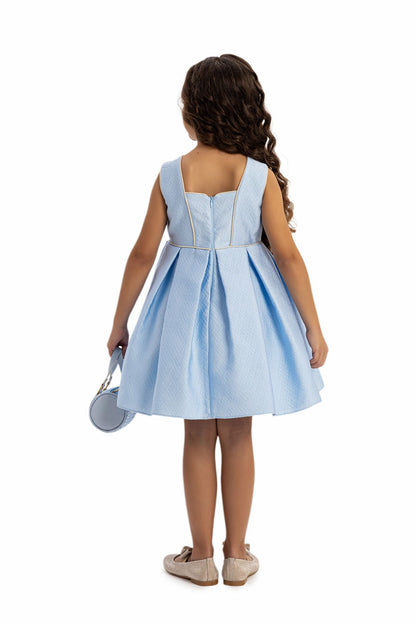 Blue dress and jacket set for girls
