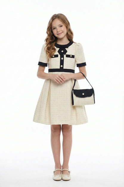 Classic Elegance Girls’ Dress &amp; Jacket Set