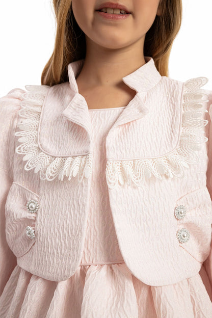 Light pink dress and jacket set