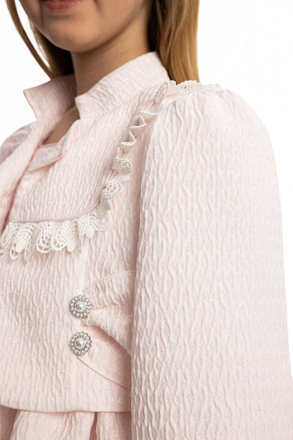 Light pink dress and jacket set