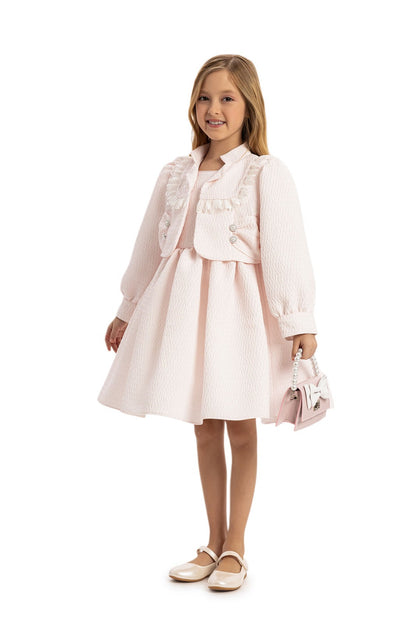 Light pink dress and jacket set