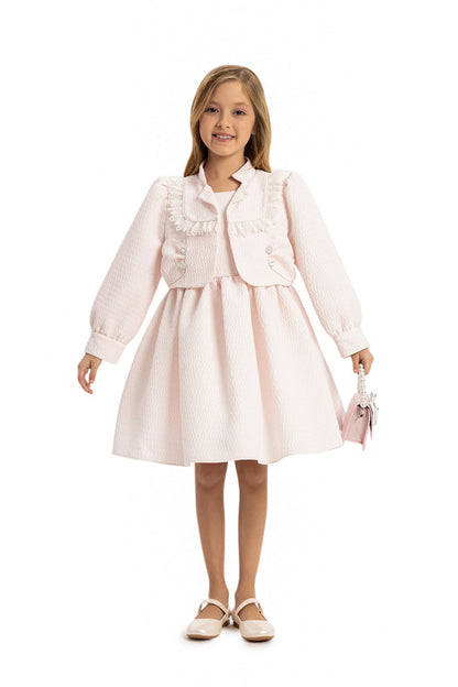 Light pink dress and jacket set
