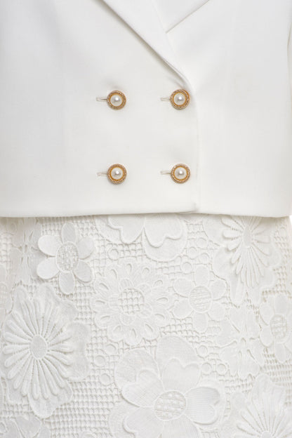 Ivory Elegance Girls’ Two-Piece Set