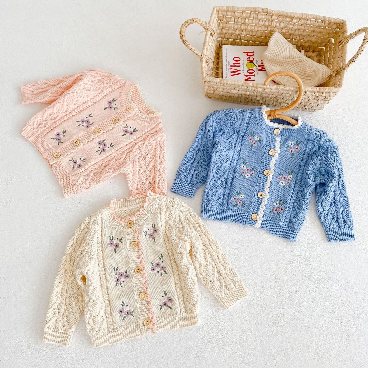 Girls Long Sleeve Cardigan Children Boutique Knit Cotton Girls Winter Oversized Cardigan Baby Sweaters for Kids