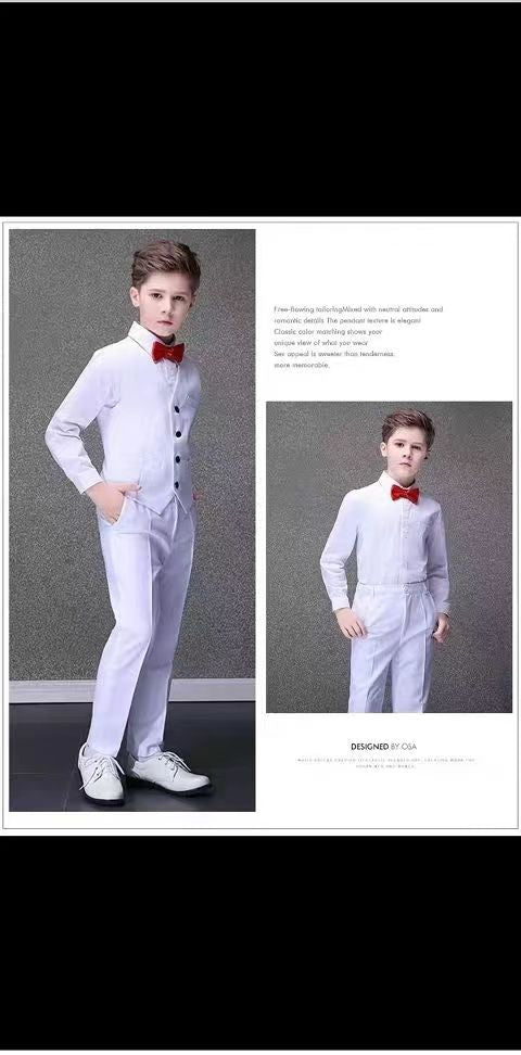 Finalz - Little boys piano stage performance clothes big event cool children's suit handsome party out fit set