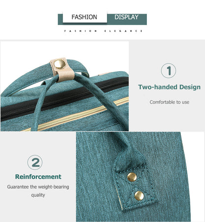 Green - Fashion Design Baby Bag Portable & Movable Mommy Backpack Bag Hanging Storage Sleeping Bag