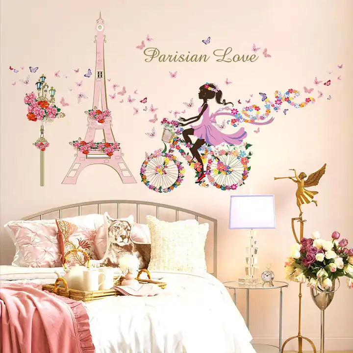 Colorful Flower Animal Unicorn Wall Sticker 3D Art Decal Sticker Child Room Nursery Wall Decoration Home Decor