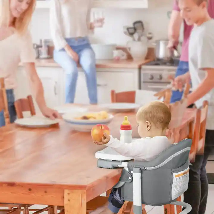 For 6-24 months 3 in 1 Floor Seat For Baby Sit Up, Hook On Chair For Table, Feeding Seat High Chair