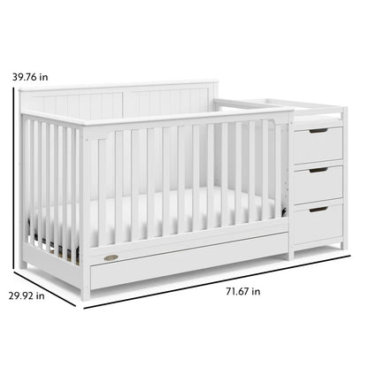 Hadley 5-in-1 Convertible Crib and Changer with Storage
