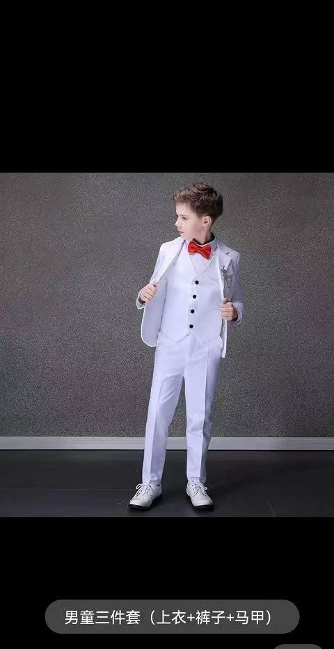 Finalz - Little boys piano stage performance clothes big event cool children's suit handsome party out fit set