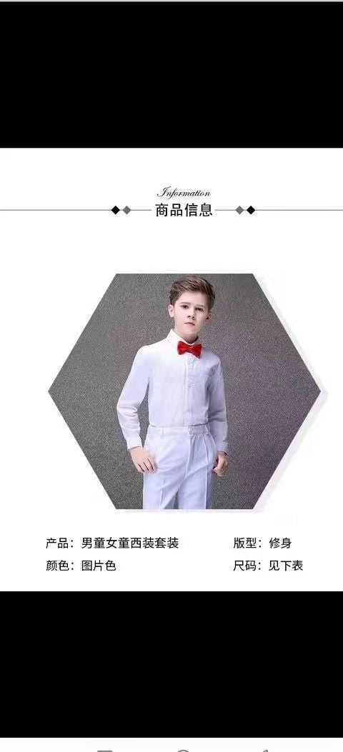 Finalz - Little boys piano stage performance clothes big event cool children's suit handsome party out fit set