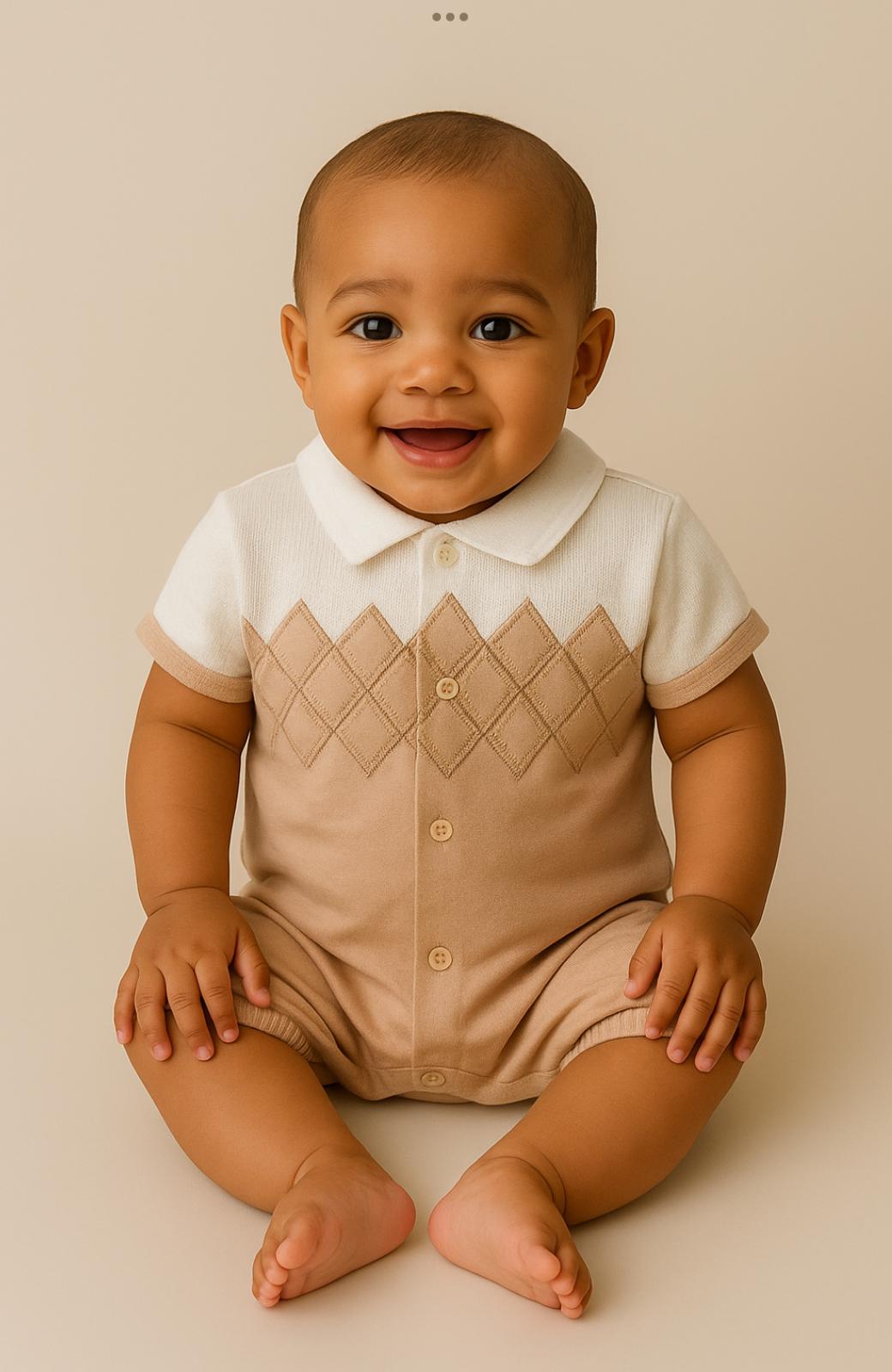 Classic Baby Argyle Romper
