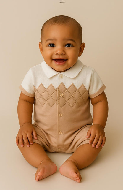 Classic Baby Argyle Romper