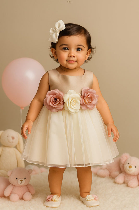 Blush Bloom Tulle Dress
