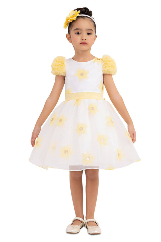 Golden Petal Princess Dress