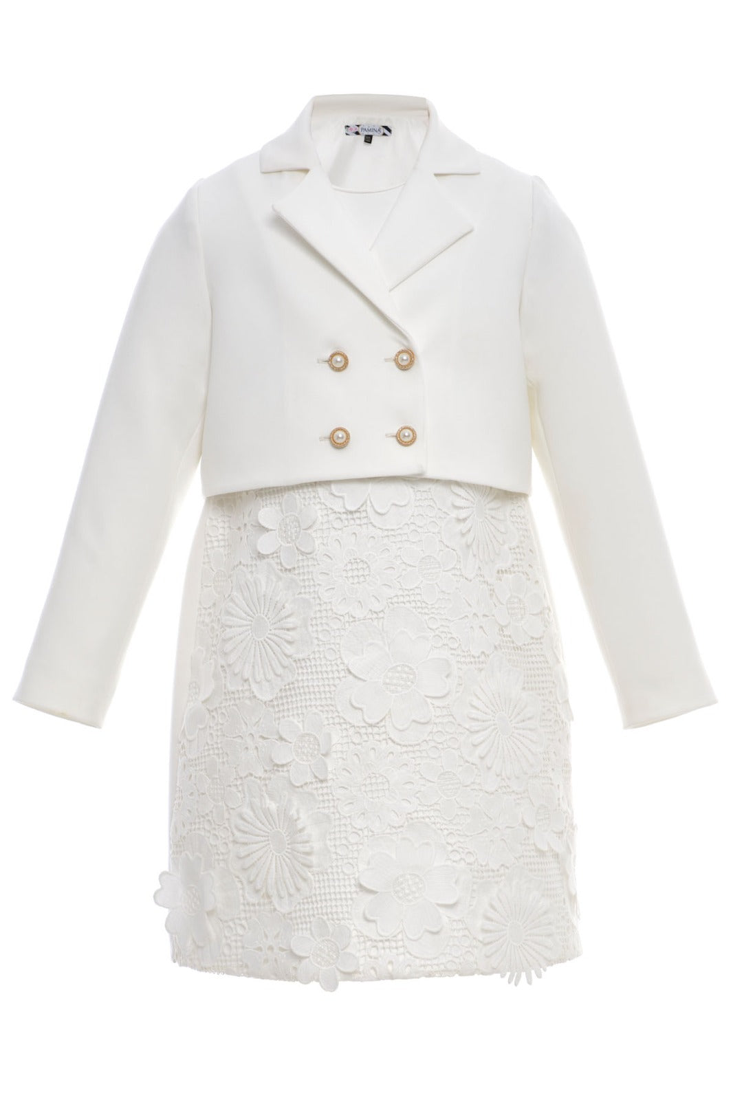 Ivory Elegance Girls’ Two-Piece Set